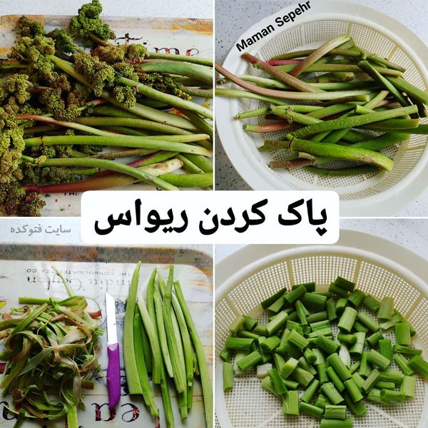 طرز پاک کردن ریواس