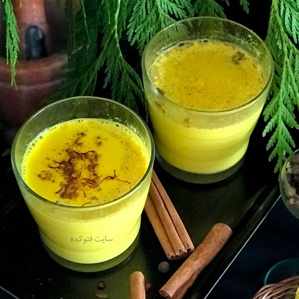فواید شیر زردچوبه